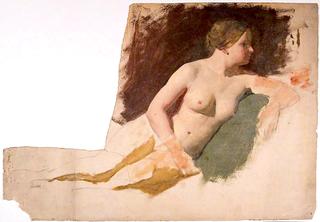 生活习作：裸体躺着的女性