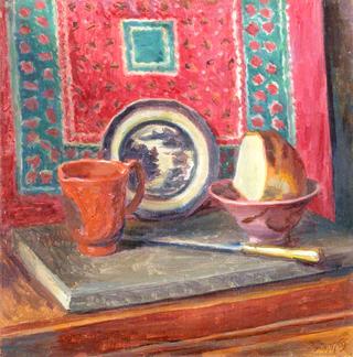 Still Life, the Blue China Plate