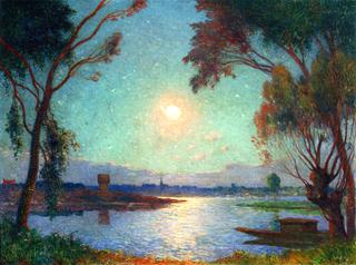Banks of the Loire in Moonlight