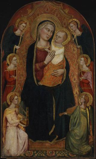 Madonna and Child Enthroned with Six Angels