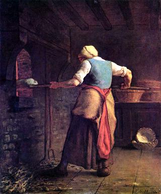 烤面包的女人