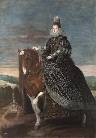 Queen Margarita of Austria on Horseback