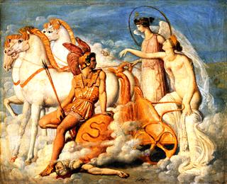 被狄俄墨得斯打伤的维纳斯返回奥林匹斯