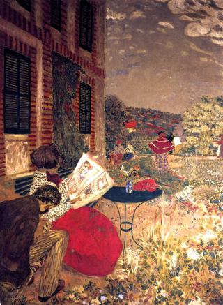 Woman Reading on a Bench
