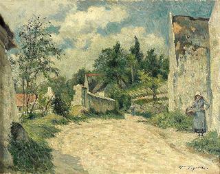 Village Road with Figure