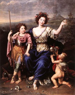 塞涅利侯爵夫人和她的两个孩子