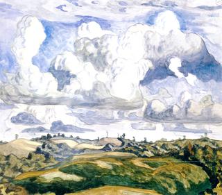 Landscape with Hills and Clouds