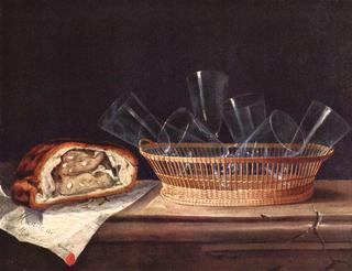 Still Life with a Basket of Glasses