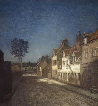 Une rue le soir (A Village Street at Evening)