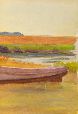 Landscape: Marsh Scene with Boat