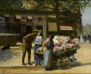Flower Seller, Avenue de l'Opera