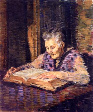 The Artist's Mother Reading the Bible