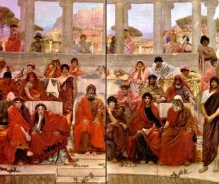 埃斯库罗斯在阿伽门农时期的雅典观众（细节）
