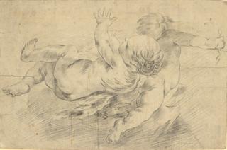 Two Putti Flying