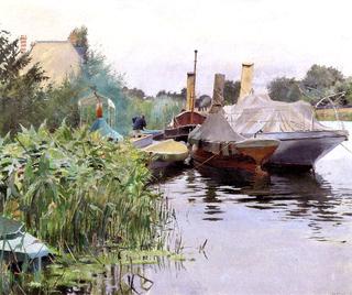 Boats in the River Marne