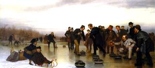 冰壶运动；-苏格兰比赛，在中央公园
