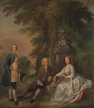 乔纳森·泰尔斯和他的女儿伊丽莎白和她的丈夫约翰·伍德