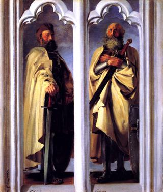 The Grand Masters Siegfried von Feuchtwangen and Ludger von Braunschweig (Sketch)