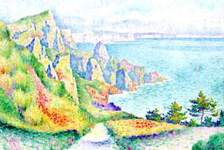 Cliffs at Longues-sur-Mer (Lower Normandy)