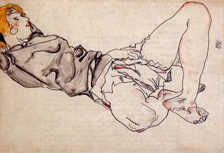 Reclining Woman with Blond Hair