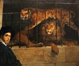 Self Portrait with Tiger and Lion