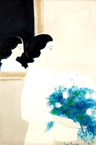 Two Profiles with Blue Bouquet