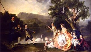 阿索尔公爵夫妇和他们的孩子在邓克尔