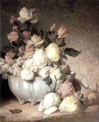 Roses in a Porcelain Bowl