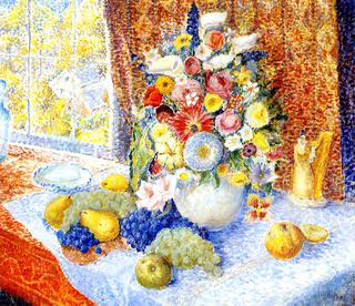 Still Life before a Curtain