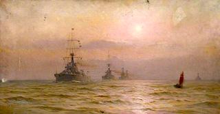 1912-1914年，皇家海军“猎户座”号率领母舰第二战斗中队