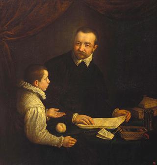 一个男孩和他的导师的画像
