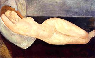 Reclining Nude, Head on Right Arm