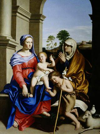 圣母和圣徒的孩子伊丽莎白和施洗约翰
