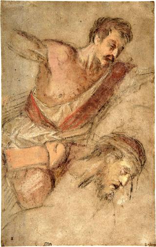 Studies for a Scourging Soldier and the Head of Christ