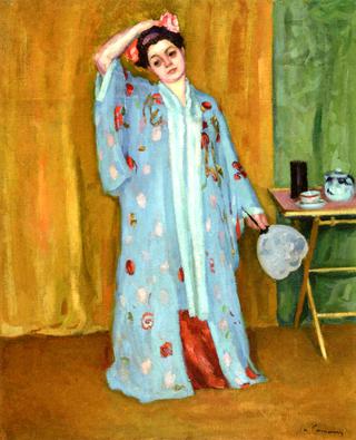 The Artist's Sister in a Kimono