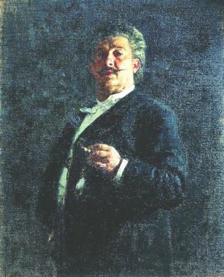 画家和雕塑家米哈伊尔奥西波维奇米凯辛的肖像