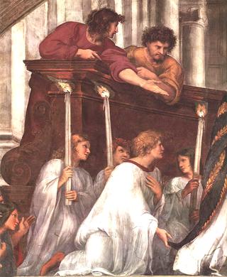 The Mass at Bolsena (detail 1) (Stanza di Eliodoro)
