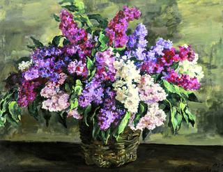 Lilacs in a Basket