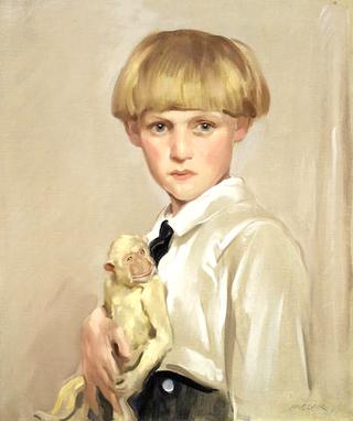 Portrait of a Boy and his Monkey
