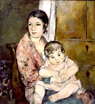 Portrait of the Artist's Wife and Daughter