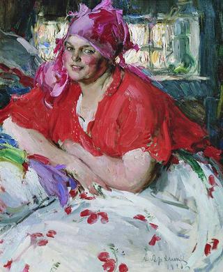 Young Peasant Woman in Red