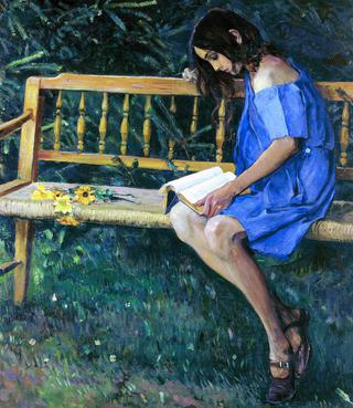 娜塔莎·内斯特罗娃和花园长凳