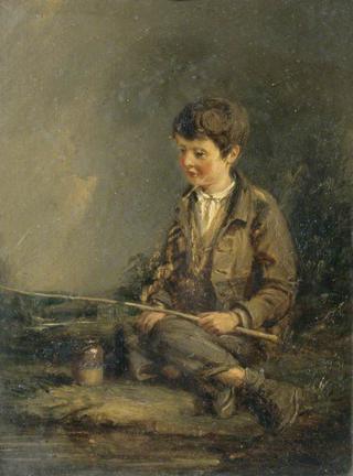 男孩钓鱼