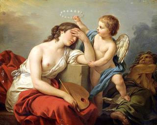 Love Consoling Painting from the Critics of her Enemies