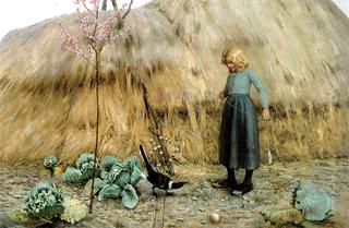 Peasant Girl with a Magpie