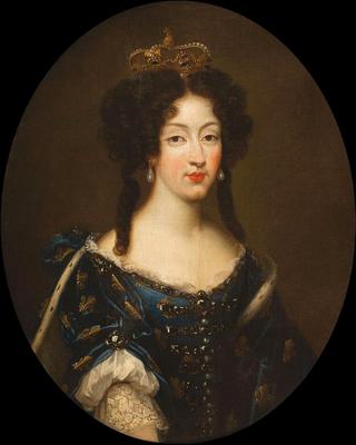 Marie Louise d'Orléans wearing the Fleur-de-lis