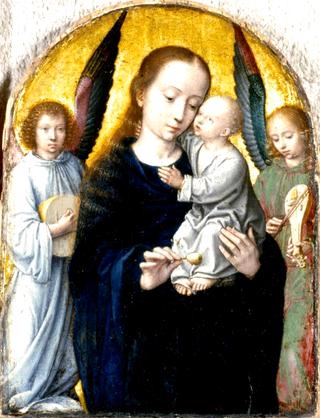 Virgin with Child in between Musical Angels