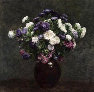 花瓶里的紫苑