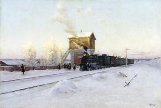 乌拉尔铁路上的冬日早晨