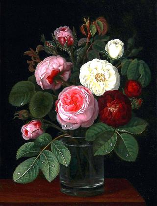 Still life with roses in a vase